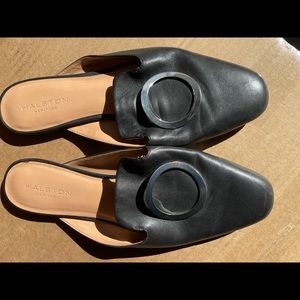 Halston mules black  size 10